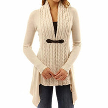 Fashion Medium Long Cashmere Cardigan Women Loose Long Sleeve Sweater Casual khaki Knitted Outwear