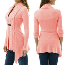Fashion Medium Long Cashmere Cardigan Women Loose Long Sleeve Sweater Casual khaki Knitted Outwear