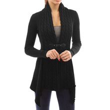 Fashion Medium Long Cashmere Cardigan Women Loose Long Sleeve Sweater Casual khaki Knitted Outwear