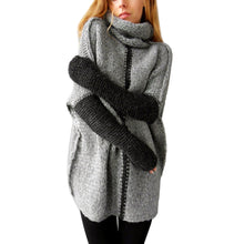 Women Winter Sweaters Warm Thincken Turtleneck Pullover Long Sleeve Women Sweater Patchwork Knitted Outwear