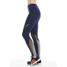 Women Sport Fitness Leggings Elastic Gym Mesh Patchwork hollow out Tight Leggings style Yoga pants #E0