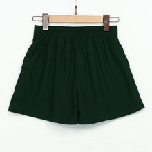 High Waist Pocket Summer Short Pants Women Loose Elastic Waist Short All-match Solid Soft Cotton Casual Short Femme Bottom
