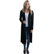 2017 Autumn Women Kimono Long Sleeve Maxi Cardigan Open Floaty Kaftan Jacket Coat Outwear Fashion Solid Long Blouse Black Red