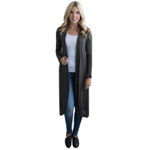 2017 Autumn Women Kimono Long Sleeve Maxi Cardigan Open Floaty Kaftan Jacket Coat Outwear Fashion Solid Long Blouse Black Red
