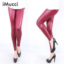 iMucci Fall Spring and Winter Pant 5XL Plus Size Matte Leather Leggings Plus Fertilizer Black Boot Pants Hot Sale Women Trousers