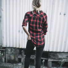 Fashion Autumn Shirt Women Turn-Down Long Sleeve Plaid Blue Red White Blouses Office Lady Fashion Loose Tops
