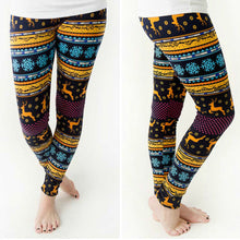 Women Skinny Christmas Elk Print Stretchy Pants Slim Leggings
