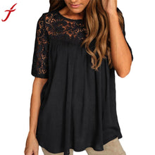 Sexy Hollow Out Blouse Women Summer Tops Solid Lace Short Sleeve Backless Women Shirt Loose Casual Top Blusas Women Clothes